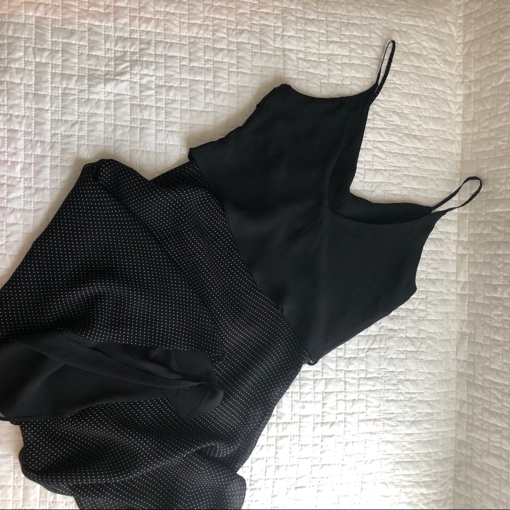 Black dress, grown with straps, size 2